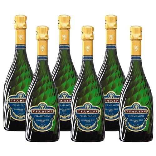 Crate of 6 Tsarine Millesime 2008 Brut Champagne 75cl